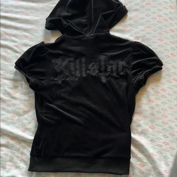 Killstar Black Hooded Zip-Up Top - Picture 5 of 7